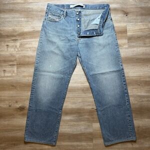 Vintage Diesel Kratt Jeans Men 36x30 Blue Relaxed Straight Distressed Fade Italy